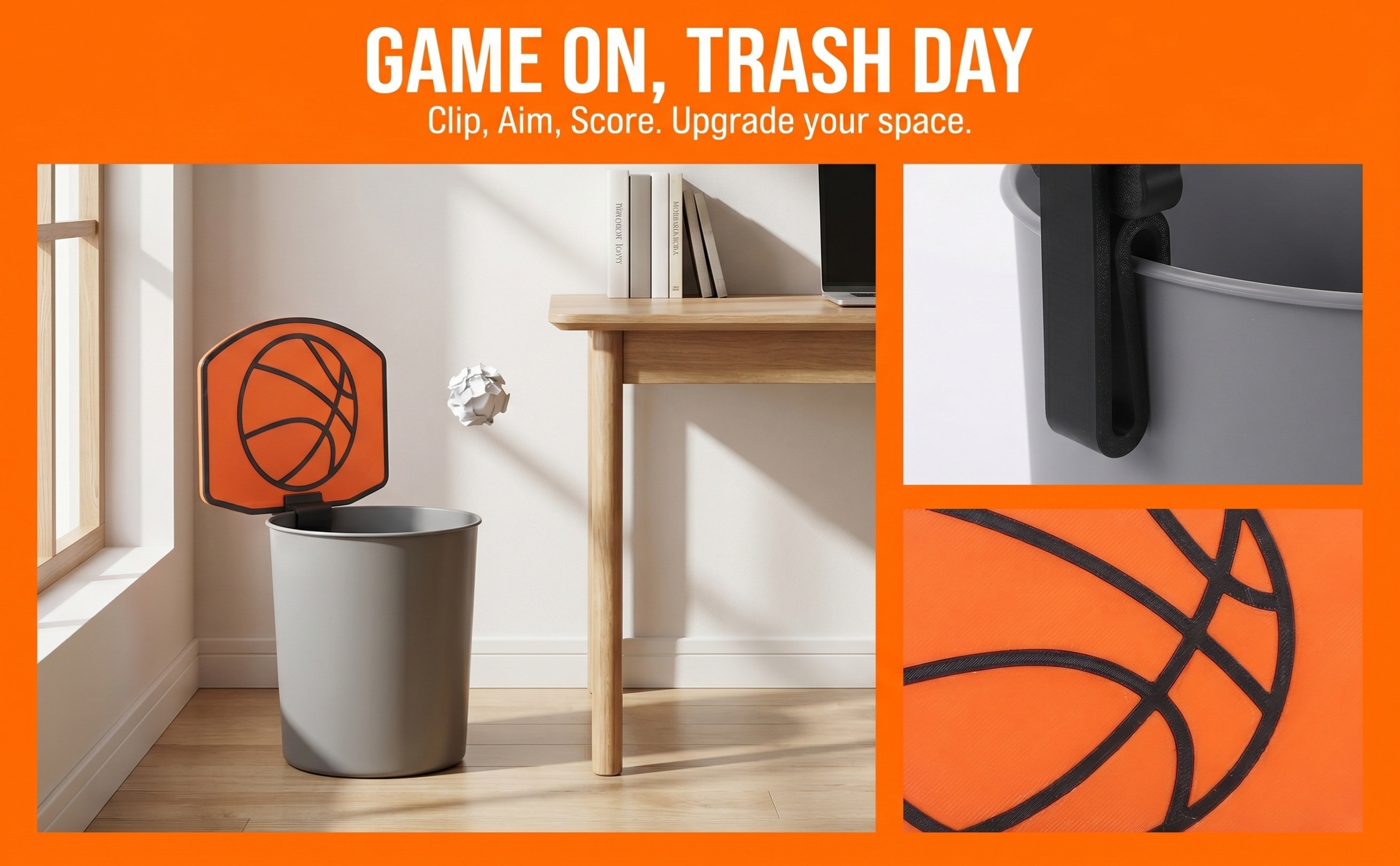 Basketbol Temalı Çöp Kutusu, M - Basketball Hoop incelemesi ve fiyatı